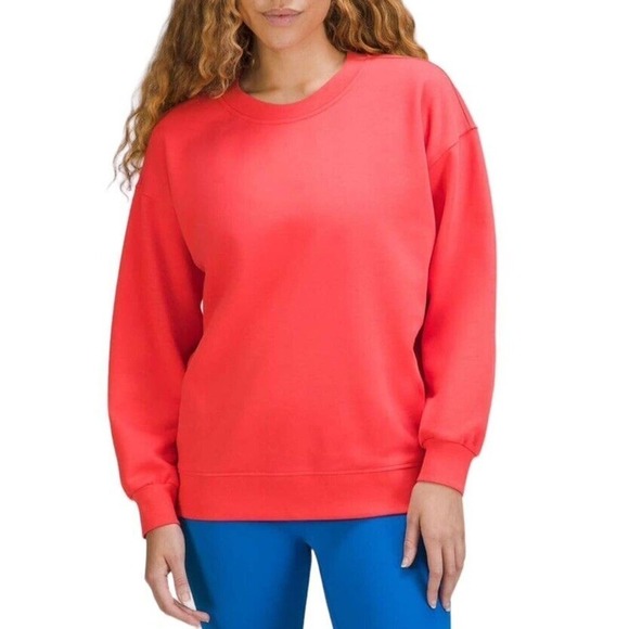 lululemon athletica Tops - Lululemon Perfectly Oversized Crew Pullover Sweatshirt Size 8-10 Pale Raspberry